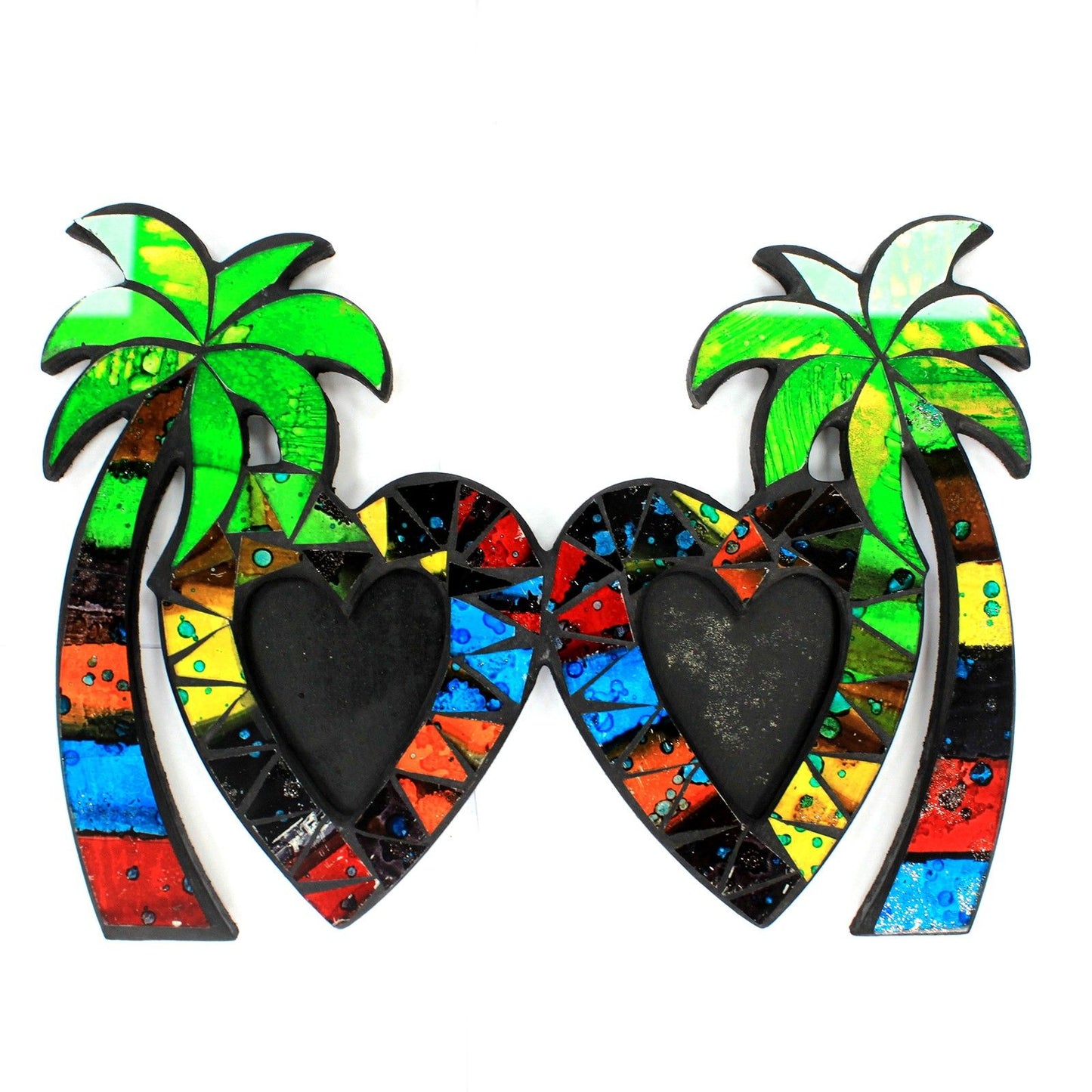 Small Mosaic Coconut Picture Frame - Double