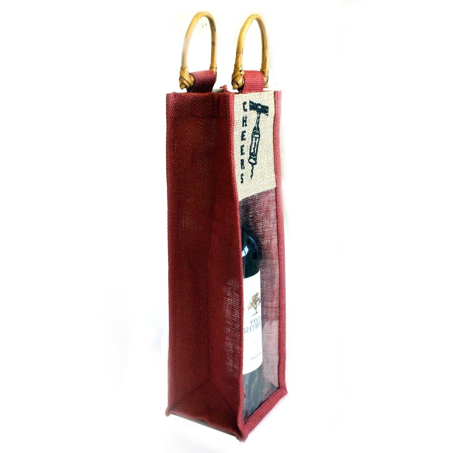 Cane Handle & PVC pannel - Burgundy - Corkscrew