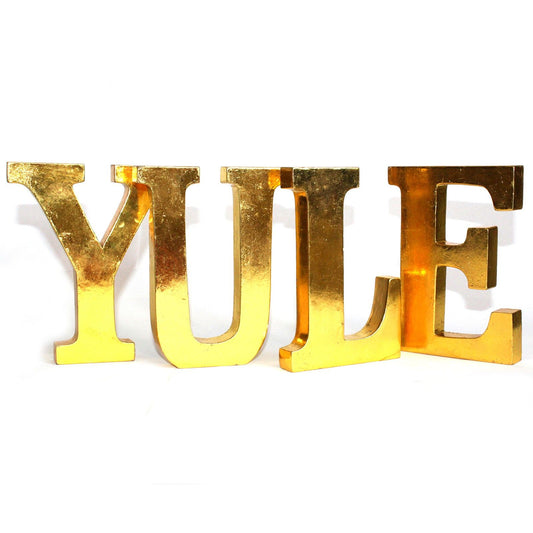 Shabby Chic Letters Gold  - YULE