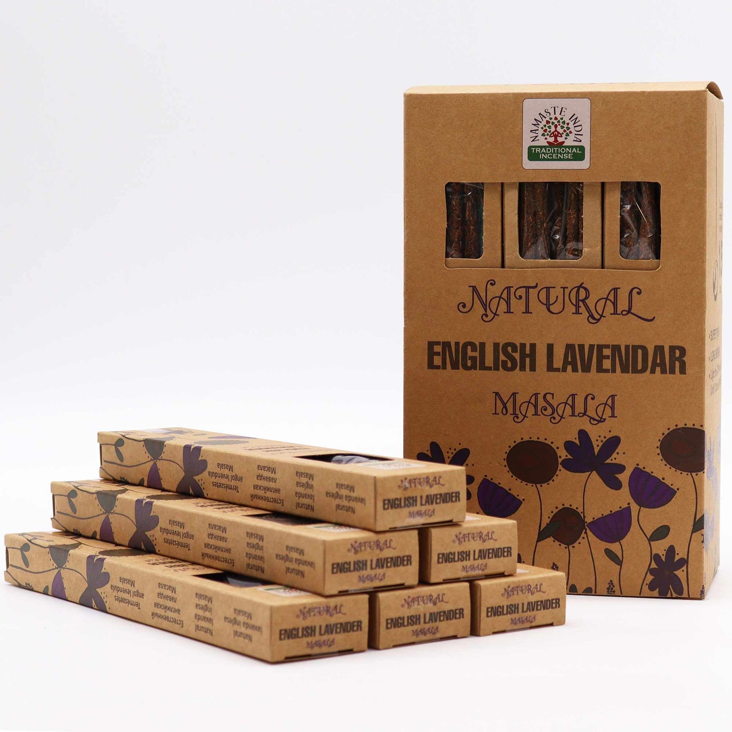 Natural Botanical Masala Incense - English Lavender