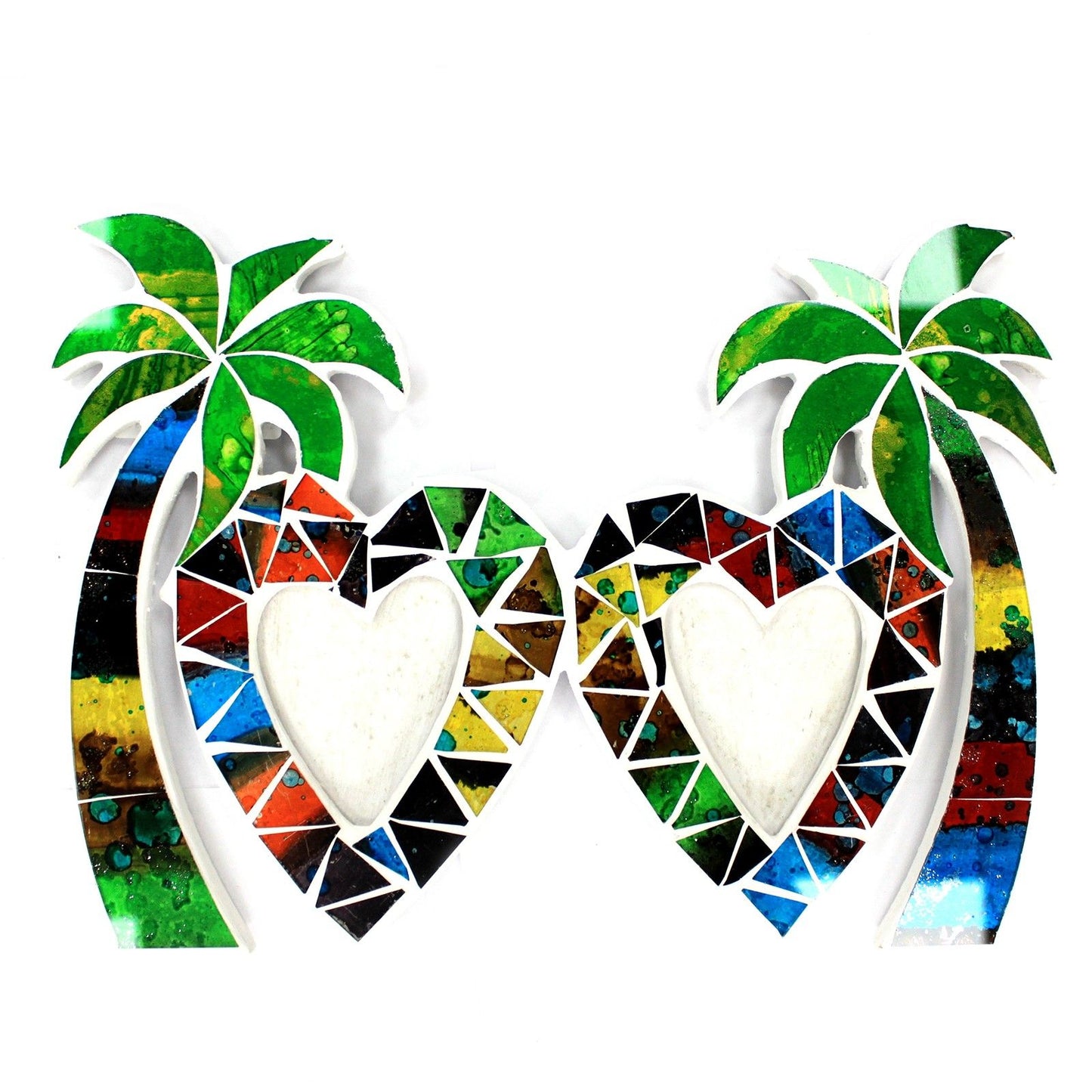 Small Mosaic Coconut Picture Frame - Double