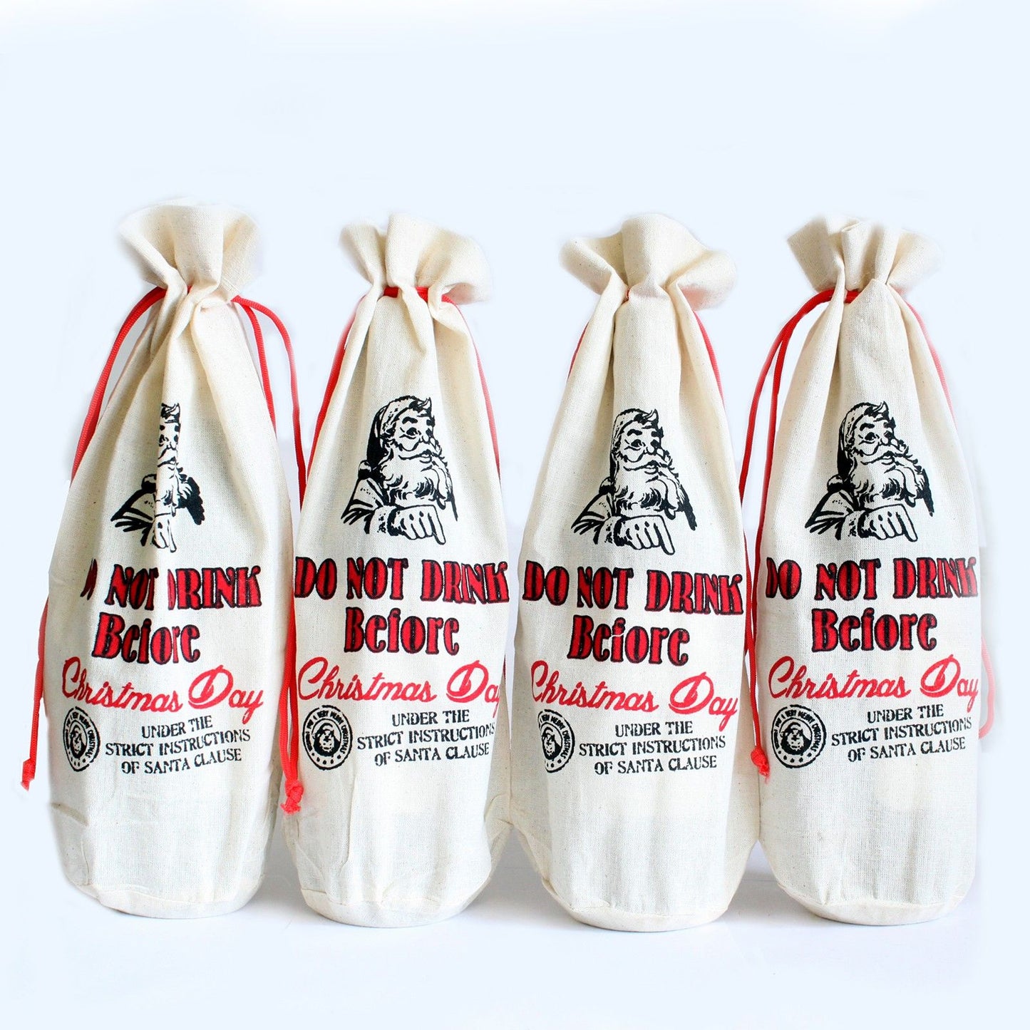 XMAS Cotton Wine Pouch - Do Not Drink
