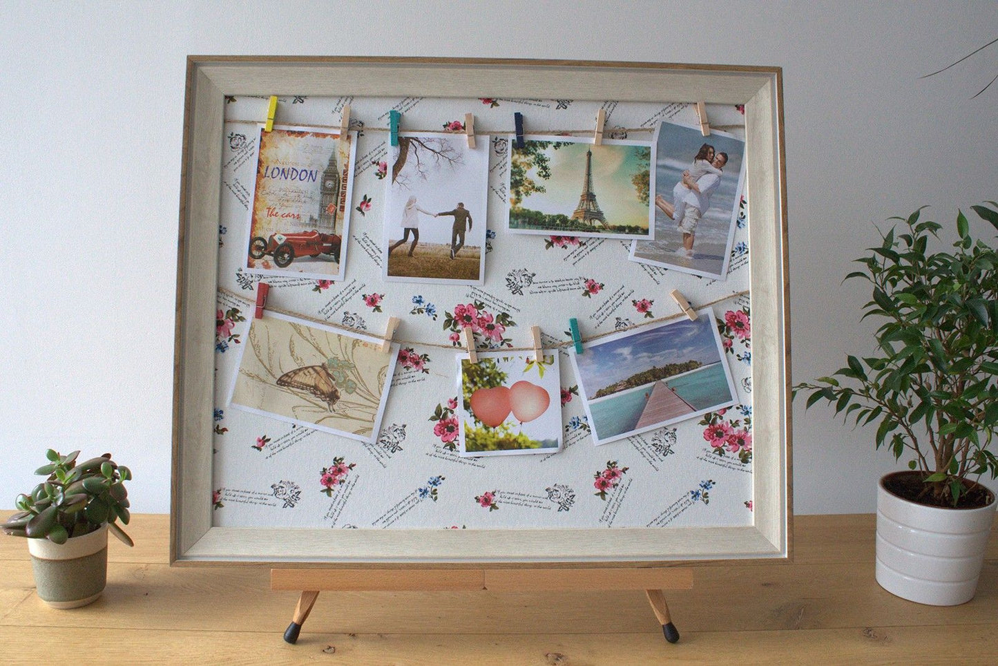 Lrg DIY Peg Photo Frames - Floral