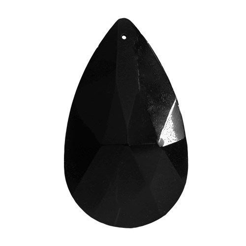 Black Teardrop Crystal - 63mm