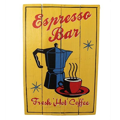Rough Wooden Signs - Espresso Bar