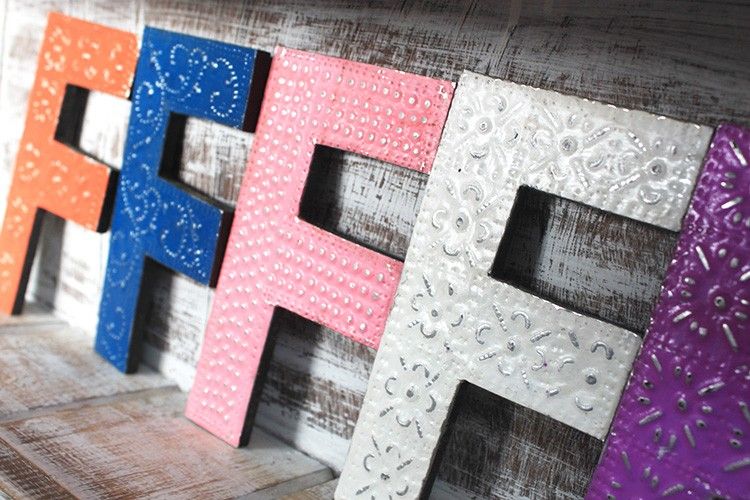 Letter "F" - Assorted Colours - 15cm