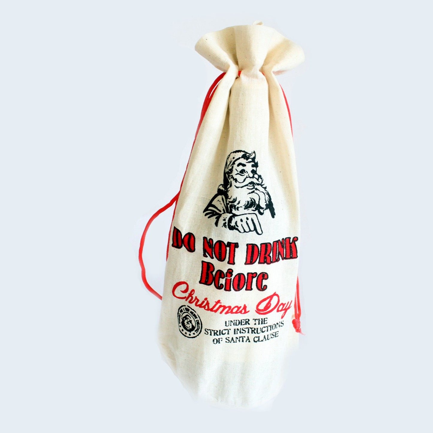 XMAS Cotton Wine Pouch - Do Not Drink